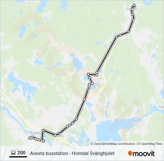 200 Bus Line Map