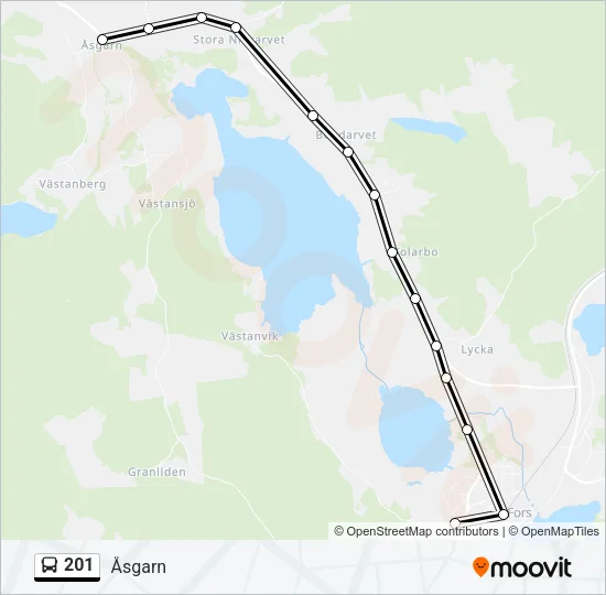 201 Bus Line Map