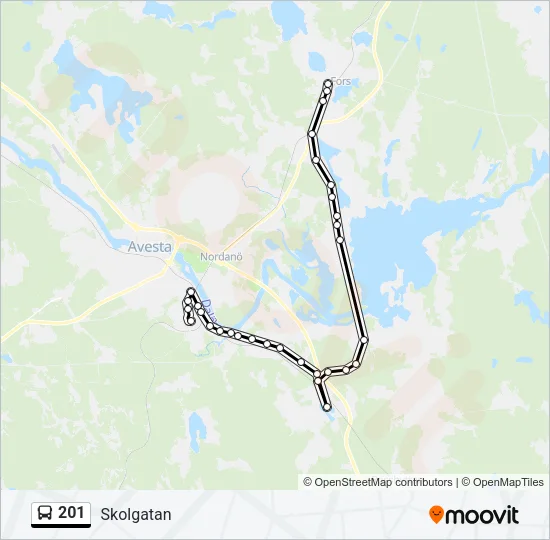 201 Bus Line Map