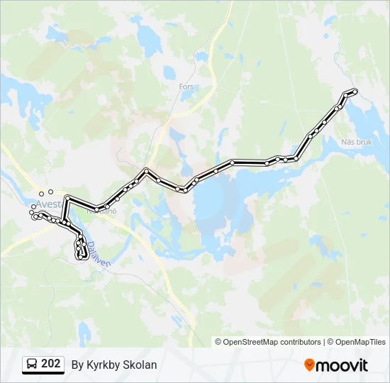 202 Bus Line Map