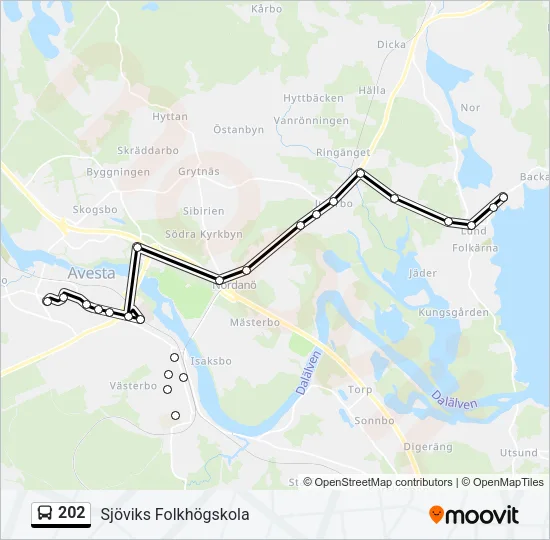202 Bus Line Map