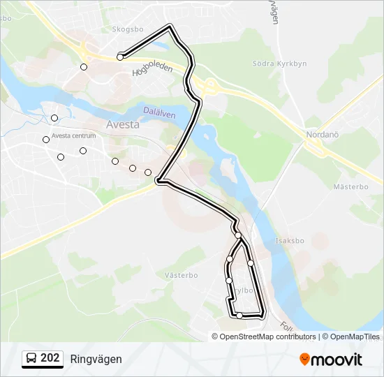 202 Bus Line Map