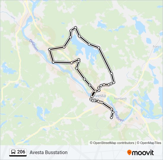 206 bus Line Map