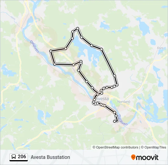 206 Bus Line Map
