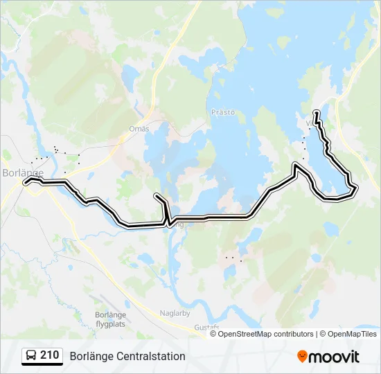 210 Bus Line Map