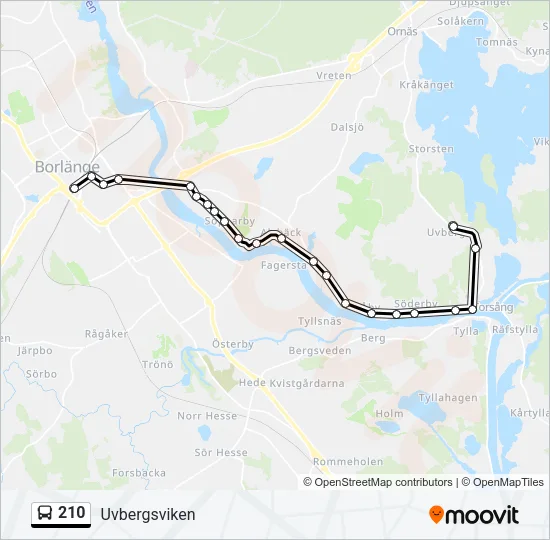210 Bus Line Map