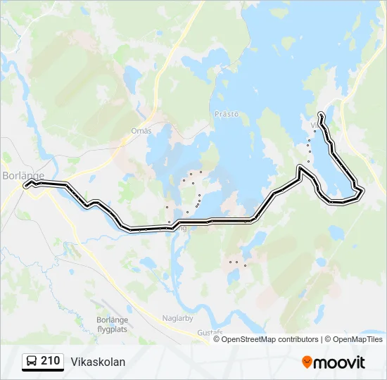 210 Bus Line Map