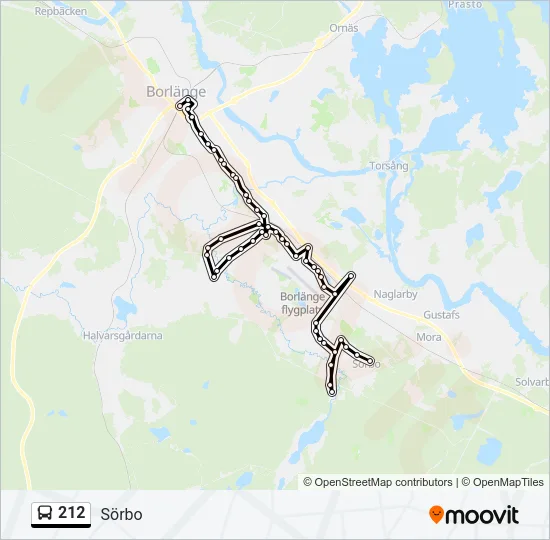212 Bus Line Map
