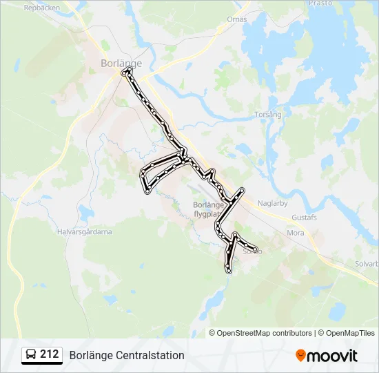 212 Bus Line Map