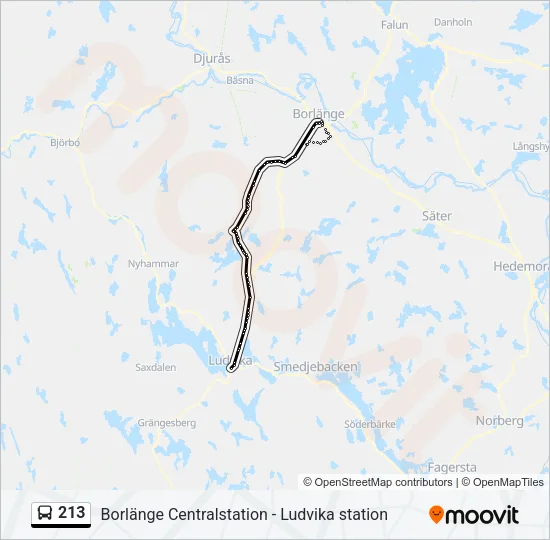 213 Bus Line Map