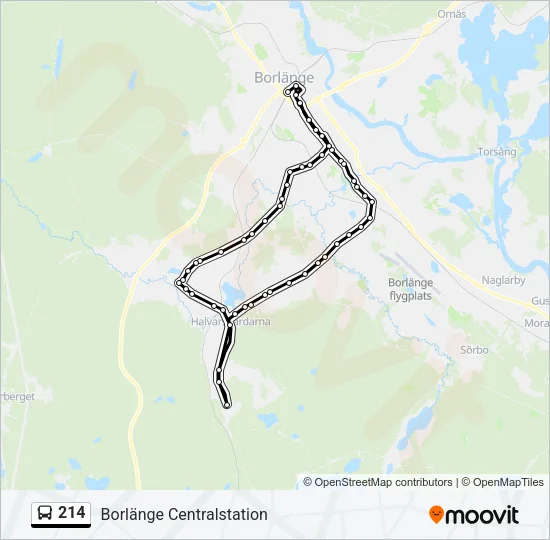 214 Bus Line Map