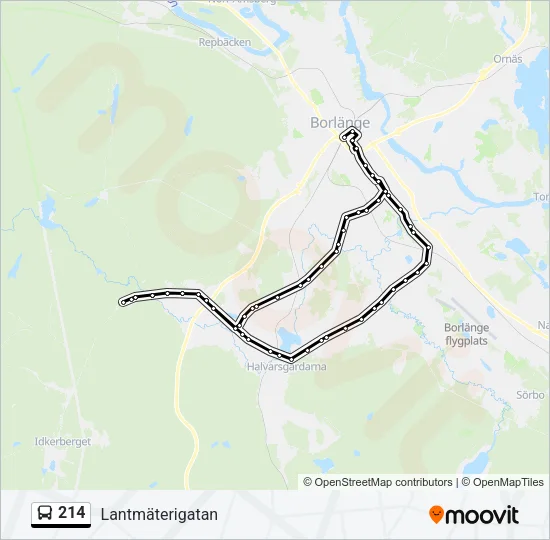 214 Bus Line Map