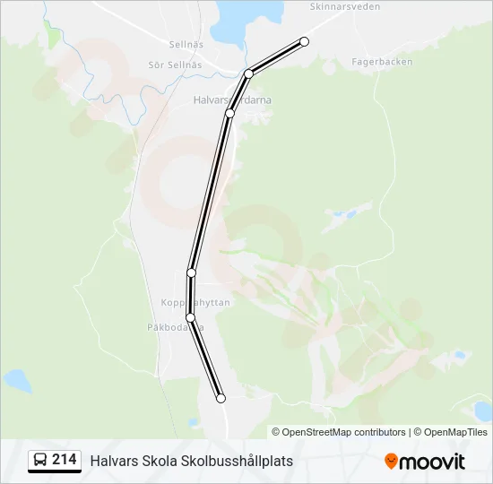 214 Bus Line Map