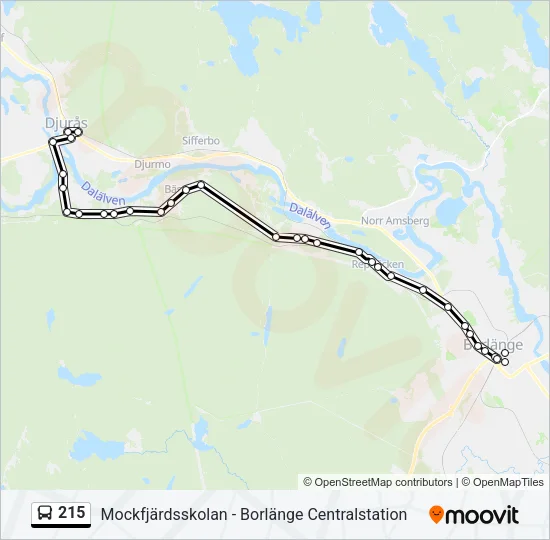 215 Bus Line Map
