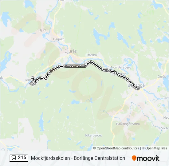 215 Bus Line Map