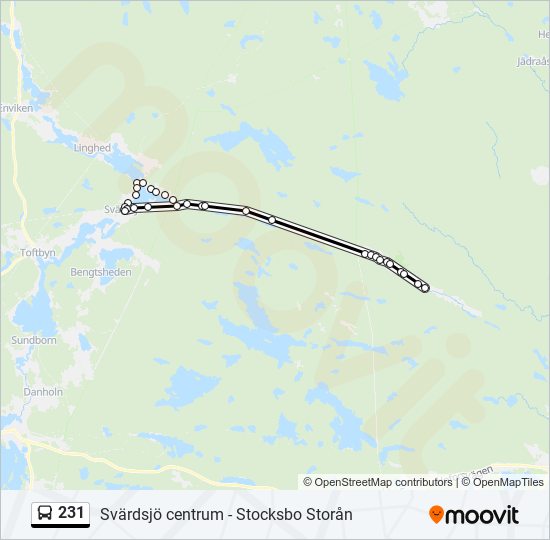 231 bus Line Map