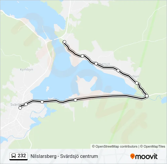232 Bus Line Map