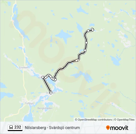 232 Bus Line Map