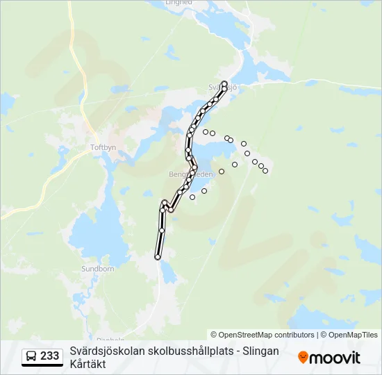 233 Bus Line Map