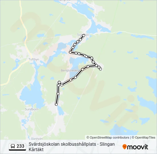 233 Bus Line Map