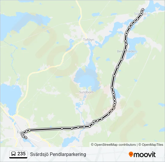 235 Bus Line Map
