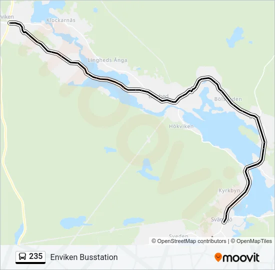 235 Bus Line Map