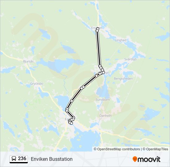 236 bus Line Map