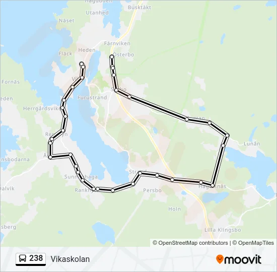 238 Bus Line Map