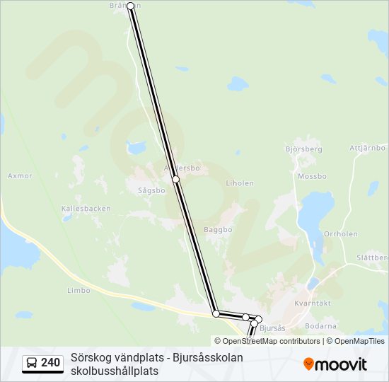 240 bus Line Map