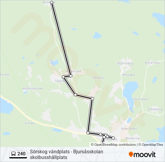 240 bus Line Map