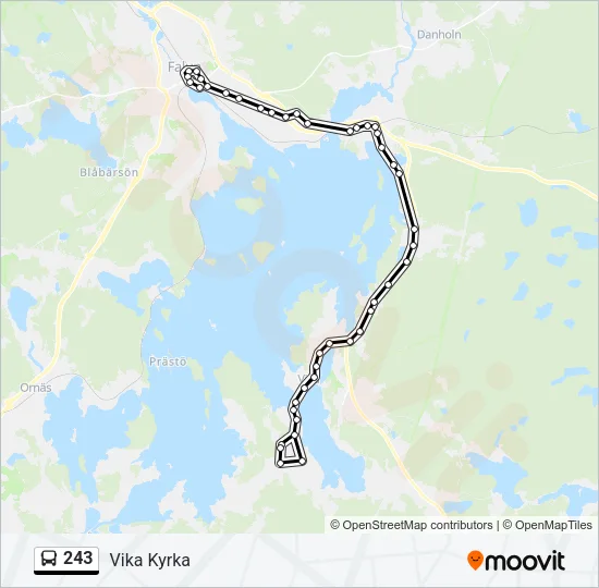243 Bus Line Map