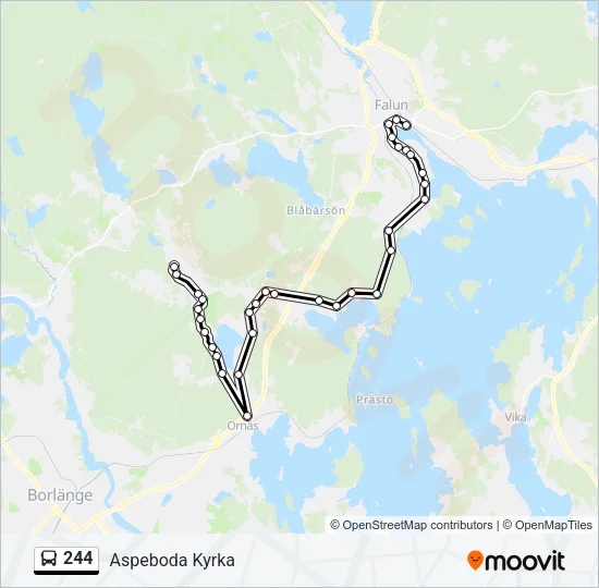 244 Bus Line Map