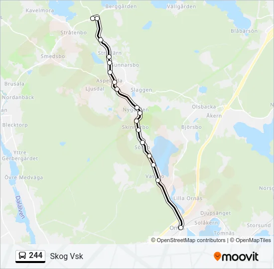 244 Bus Line Map