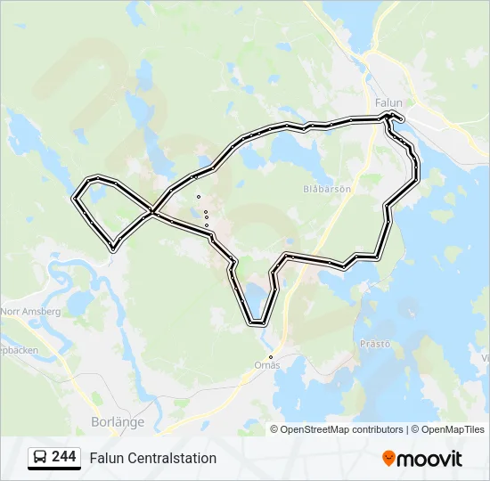 244 Bus Line Map