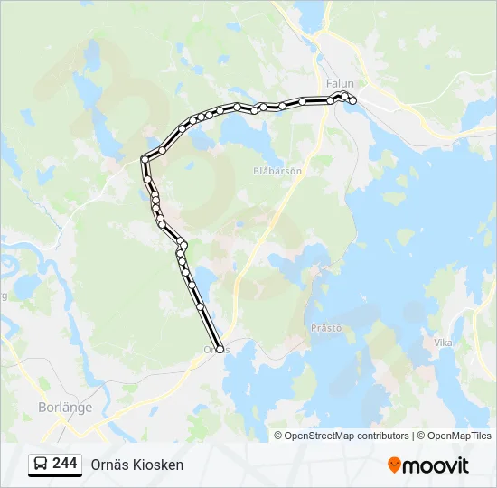 244 Bus Line Map