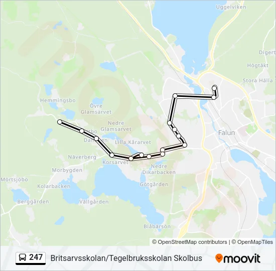 247 Bus Line Map