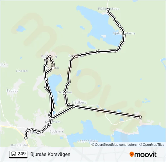 249 Bus Line Map
