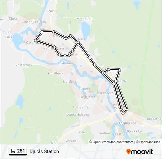 251 Bus Line Map