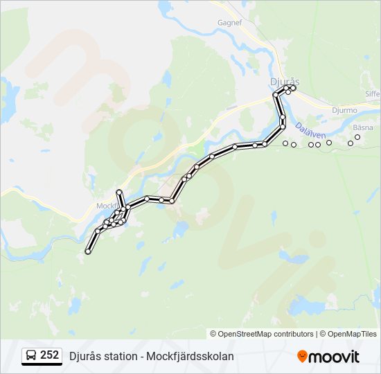 252 bus Line Map