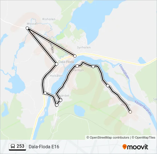 253 Bus Line Map