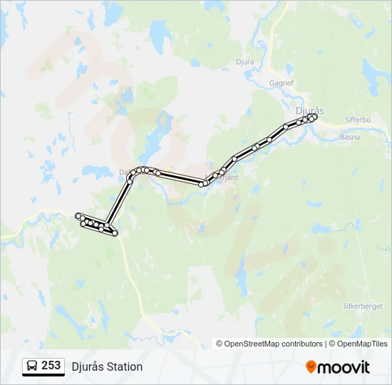 253 Bus Line Map