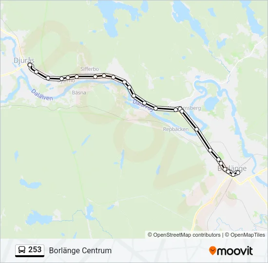 253 Bus Line Map
