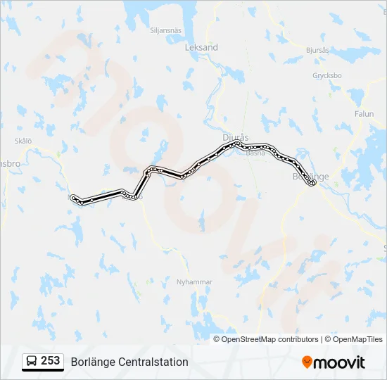 253 Bus Line Map