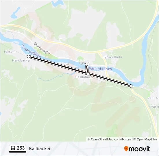 253 Bus Line Map