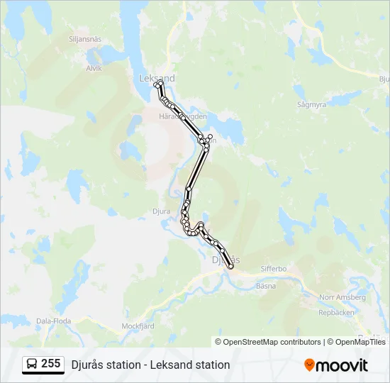 255 Bus Line Map
