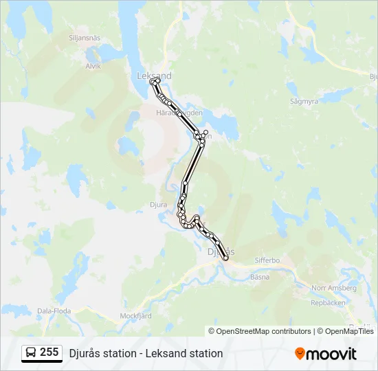 255 Bus Line Map