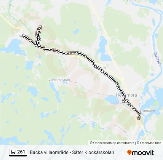 261 Bus Line Map