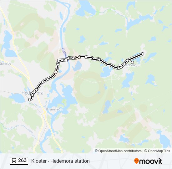 263 bus Line Map