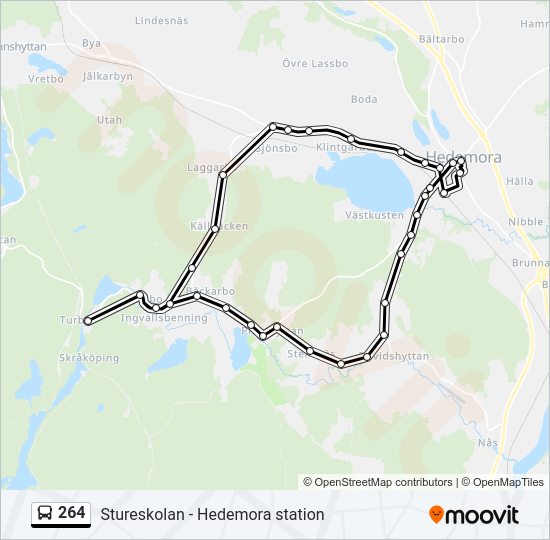 264 bus Line Map