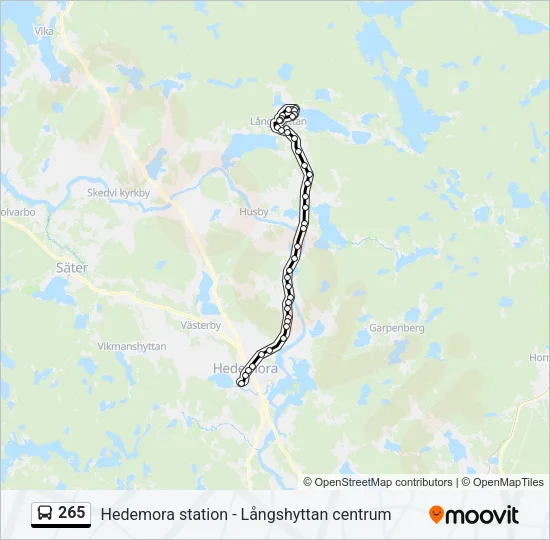 265 Bus Line Map